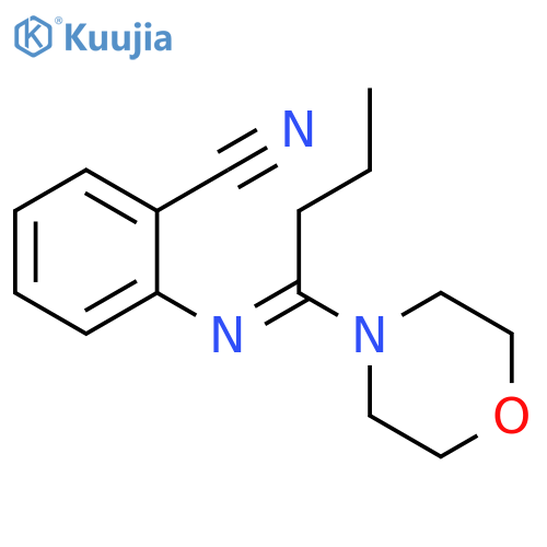 MORPHOLINE, 4-[1-[(2-CYANOPHENYL)IMINO]BUTYL]- structure