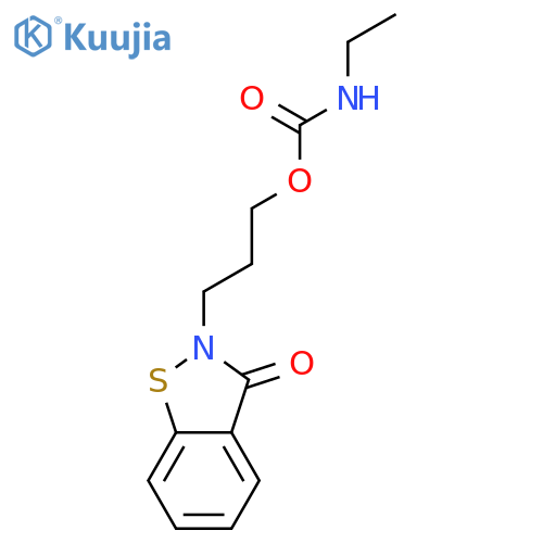 Carbamic acid, ethyl-,3-(3-oxo-1,2-benzisothiazol-2(3H)-yl)propyl ester (9CI) structure