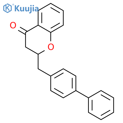 4H-1-BENZOPYRAN-4-ONE, 2-([1,1'-BIPHENYL]-4-YLMETHYL)-2,3-DIHYDRO- structure