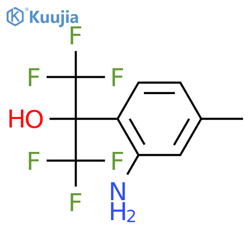 2-(2-Amino-4-methylphenyl)-1,1,1,3,3,3-hexafluoropropan-2-ol structure