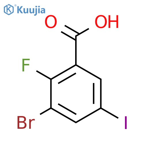 3-Bromo-2-fluoro-5-iodobenzoic acid structure