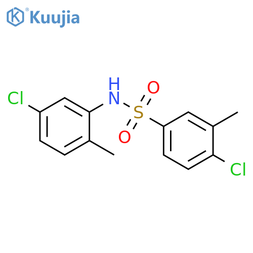 4-chloro-N-(5-chloro-2-methylphenyl)-3-methylbenzene-1-sulfonamide structure