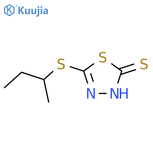 1,3,4-Thiadiazole-2(3H)-thione,5-[(1-methylpropyl)thio]- structure