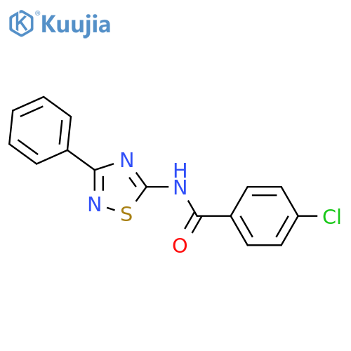 4-chloro-N-(3-phenyl-1,2,4-thiadiazol-5-yl)benzamide structure