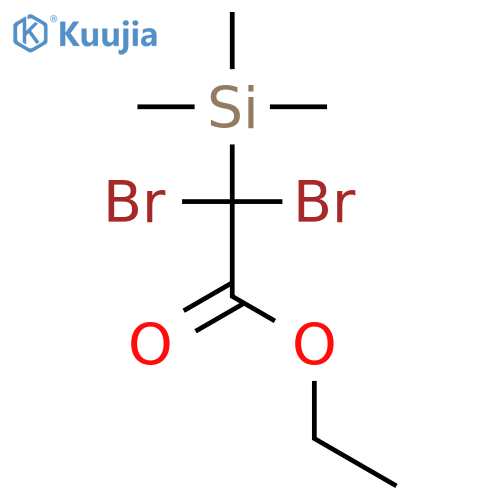 Acetic acid, dibromo(trimethylsilyl)-, ethyl ester structure
