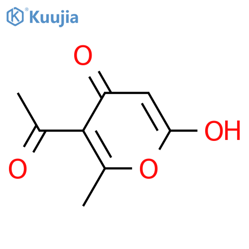 4H-Pyran-4-one, 3-acetyl-6-hydroxy-2-methyl- structure