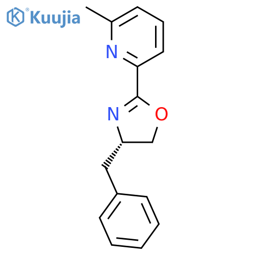 Pyridine, 2-[(4S)-4,5-dihydro-4-(phenylmethyl)-2-oxazolyl]-6-methyl- structure