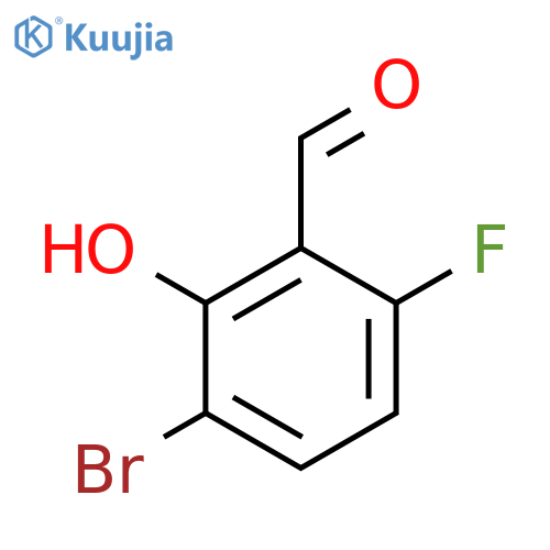 3-Bromo-6-fluoro-2-hydroxybenzaldehyde structure