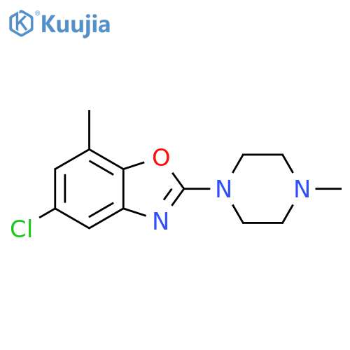 Benzoxazole, 5-chloro-7-methyl-2-(4-methyl-1-piperazinyl)- structure