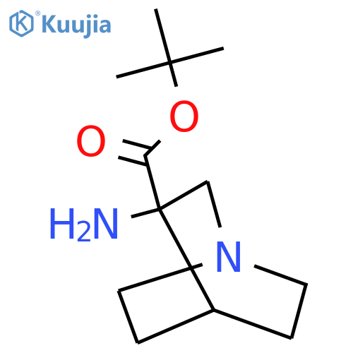 Tert-butyl 3-amino-1-azabicyclo[2.2.2]octane-3-carboxylate structure