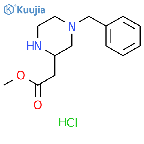 methyl 2-(4-benzylpiperazin-2-yl)acetate dihydrochloride structure