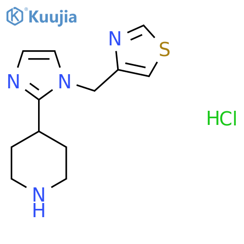 4-1-(1,3-Thiazol-4-ylmethyl)-1H-imidazol-2-ylpiperidine hydrochloride structure