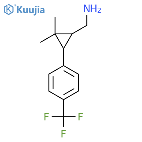 {2,2-dimethyl-3-4-(trifluoromethyl)phenylcyclopropyl}methanamine structure