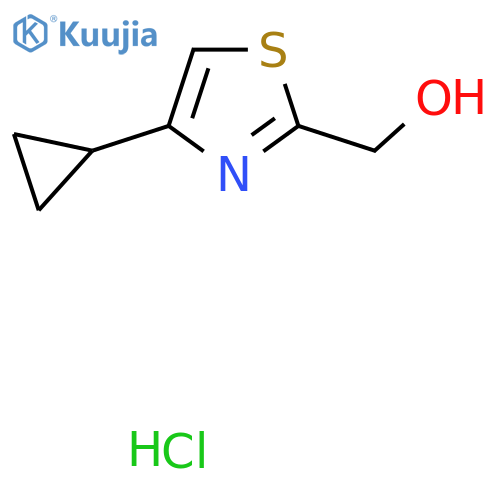 (4-Cyclopropyl-1,3-thiazol-2-yl)methanol hydrochloride structure