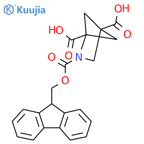 2-{(9H-fluoren-9-yl)methoxycarbonyl}-2-azabicyclo2.1.1hexane-1,4-dicarboxylic acid structure