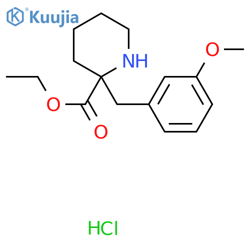 Ethyl 2-(3-methoxybenzyl)piperidine-2-carboxylate hydrochloride structure