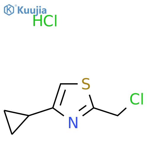 2-(Chloromethyl)-4-cyclopropyl-1,3-thiazole hydrochloride structure