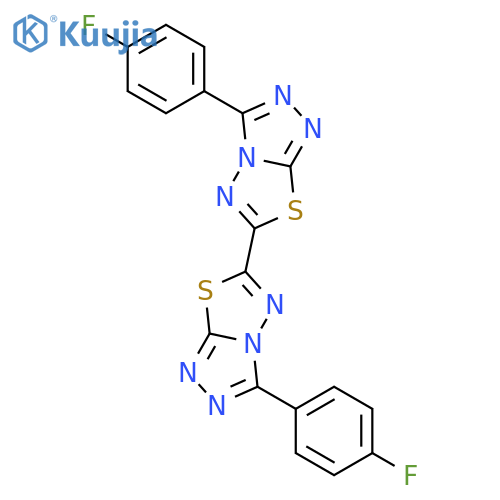 6,6'-Bi-1,2,4-triazolo[3,4-b][1,3,4]thiadiazole, 3,3'-bis(4-fluorophenyl)- structure