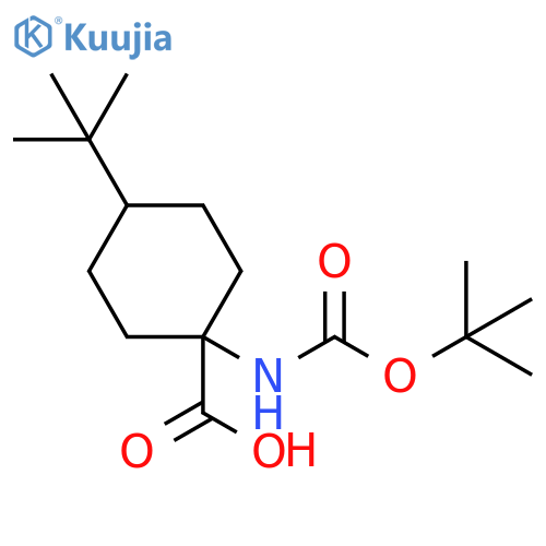 1-{(tert-butoxy)carbonylamino}-4-tert-butylcyclohexane-1-carboxylic acid structure
