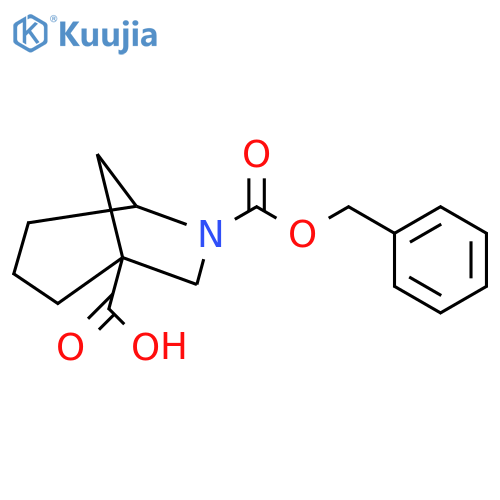 6-(benzyloxy)carbonyl-6-azabicyclo3.2.1octane-1-carboxylic acid structure