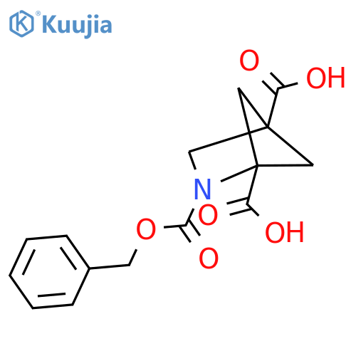 2-(benzyloxy)carbonyl-2-azabicyclo2.1.1hexane-1,4-dicarboxylic acid structure