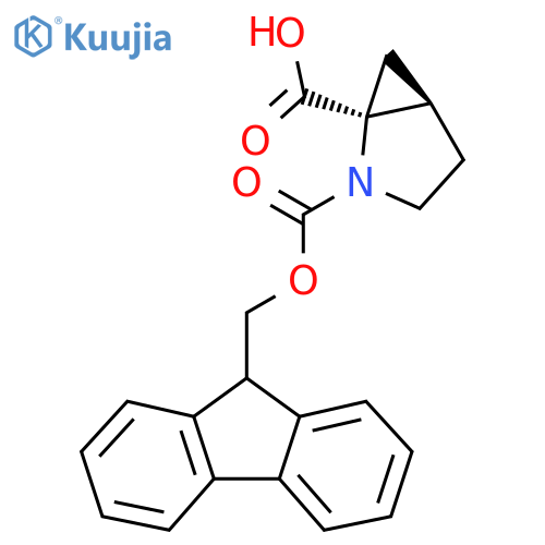 (1S,5R)-2-{[(9H-fluoren-9-yl)methoxy]carbonyl}-2-azabicyclo[3.1.0]hexane-1-carboxylic acid structure