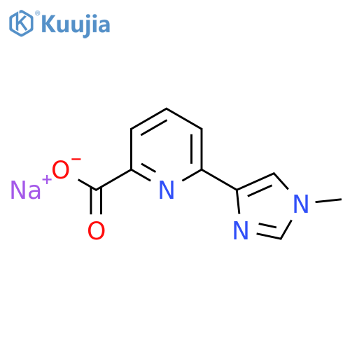 sodium 6-(1-methyl-1H-imidazol-4-yl)pyridine-2-carboxylate structure