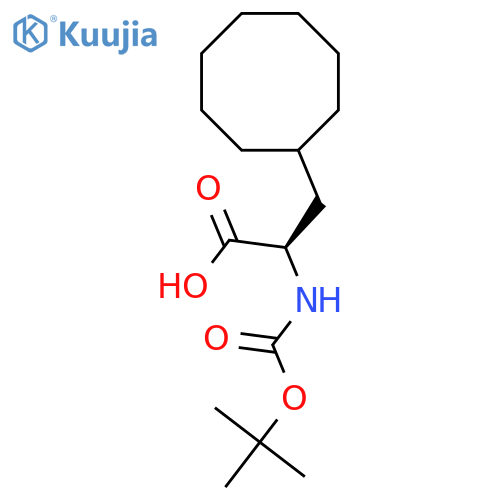 (2R)-2-(tert-butoxycarbonylamino)-3-cyclooctyl-propanoic acid structure
