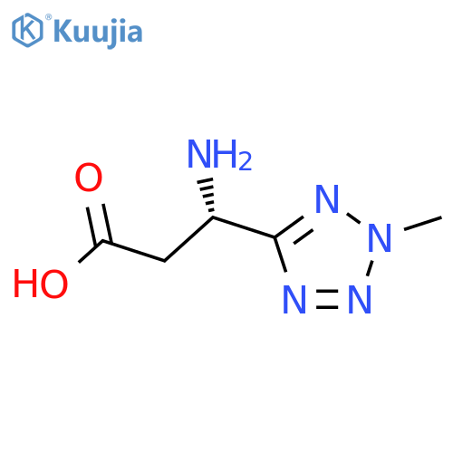 (3S)-3-amino-3-(2-methyl-2H-1,2,3,4-tetrazol-5-yl)propanoic acid structure