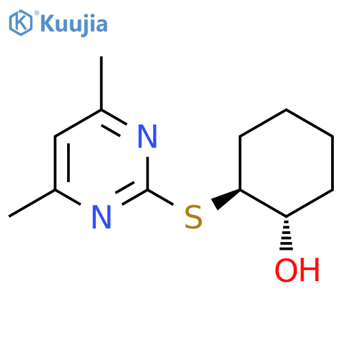 (1S,2S)-2-[(4,6-dimethylpyrimidin-2-yl)sulfanyl]cyclohexan-1-ol structure