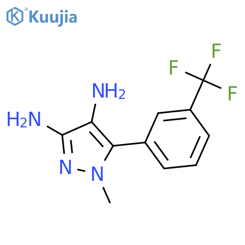 1H-Pyrazole-3,4-diamine, 1-methyl-5-[3-(trifluoromethyl)phenyl]- structure