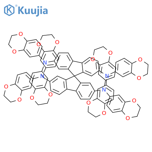 9,9'-Spirobi[9H-fluorene]-2,2',7,7'-tetramine, N2,N2,N7,N7,N2',N2',N7',N7'-octakis(2,3-dihydro-1,4-benzodioxin-6-yl)- structure