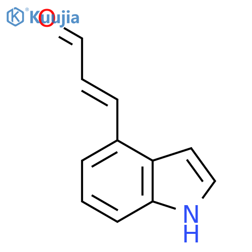 3-(1H-indol-4-yl)prop-2-enal structure