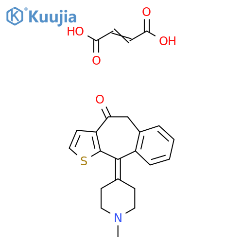 10-(1-Methylpiperidin-4-ylidene)-5,10-dihydro-4H-benzo5,6cyclohepta1,2-bthiophen-4-one fumarate structure