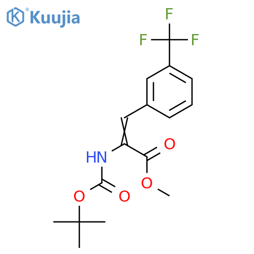 2-tert-Butoxycarbonylamino-3-(3-trifluoromethyl-phenyl)-acrylic acid methyl ester structure