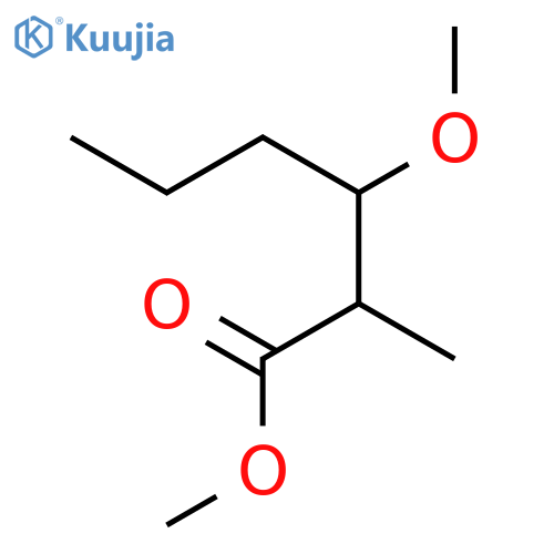 HEXANOIC ACID, 3-METHOXY-2-METHYL-, METHYL ESTER structure