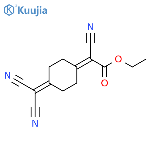 Acetic acid, cyano[4-(dicyanomethylene)cyclohexylidene]-, ethyl ester structure