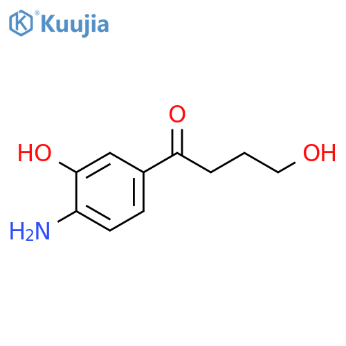 1-Butanone, 1-(4-amino-3-hydroxyphenyl)-4-hydroxy- structure