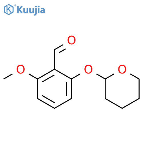 Benzaldehyde, 2-methoxy-6-[(tetrahydro-2H-pyran-2-yl)oxy]- structure