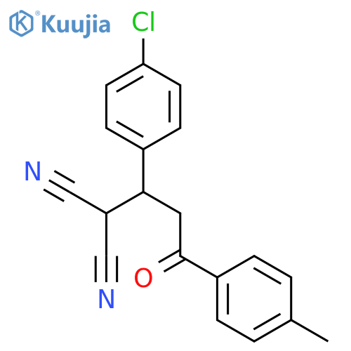 Propanedinitrile, [1-(4-chlorophenyl)-3-(4-methylphenyl)-3-oxopropyl]- structure