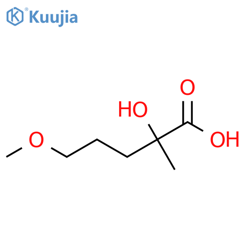 2-hydroxy-5-methoxy-2-methylpentanoic acid structure