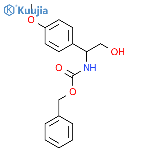 Carbamic acid, N-[(1R)-2-hydroxy-1-(4-methoxyphenyl)ethyl]-, phenylmethyl ester structure