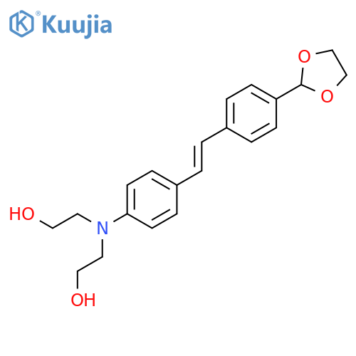 Ethanol, 2,2'-[[4-[2-[4-(1,3-dioxolan-2-yl)phenyl]ethenyl]phenyl]imino]bis- structure