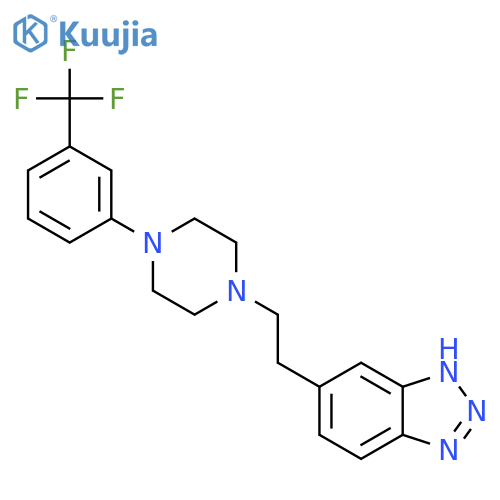 1H-Benzotriazole, 5-[2-[4-[3-(trifluoromethyl)phenyl]-1-piperazinyl]ethyl]- structure