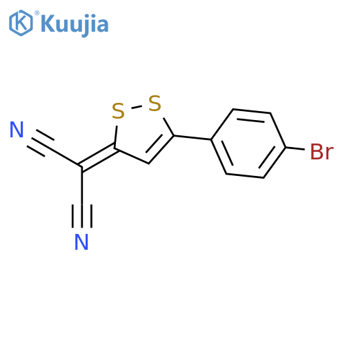Propanedinitrile, [5-(4-bromophenyl)-3H-1,2-dithiol-3-ylidene]- structure