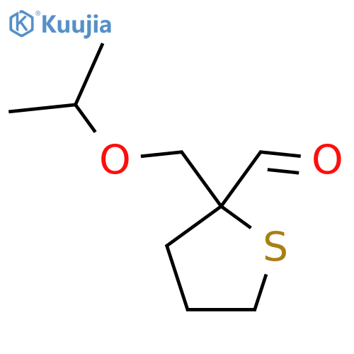 2-(propan-2-yloxy)methylthiolane-2-carbaldehyde structure
