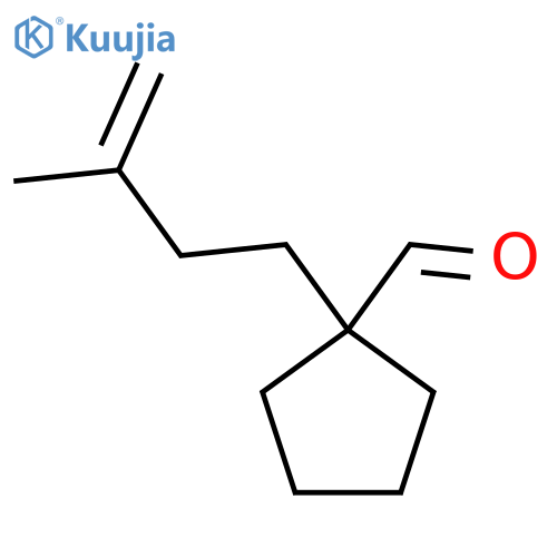 1-(3-methylbut-3-en-1-yl)cyclopentane-1-carbaldehyde structure