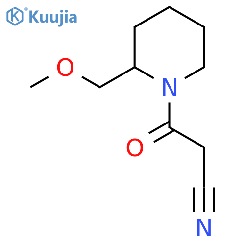 3-(2-(Methoxymethyl)piperidin-1-yl)-3-oxopropanenitrile structure