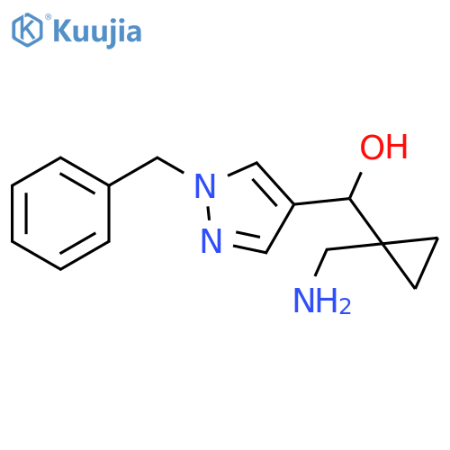 1H-Pyrazole-4-methanol, α-[1-(aminomethyl)cyclopropyl]-1-(phenylmethyl)- structure