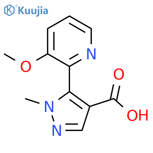 5-(3-methoxypyridin-2-yl)-1-methyl-1H-pyrazole-4-carboxylic acid structure